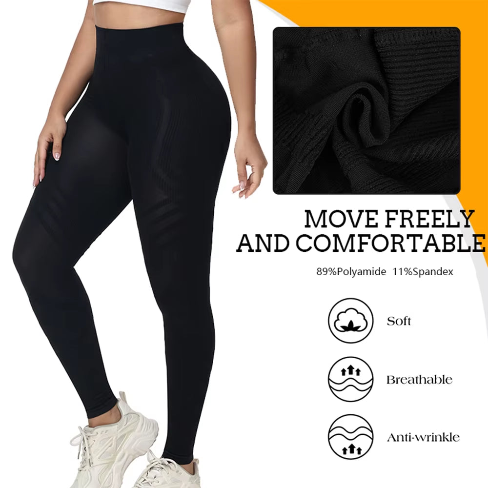 Women'S Shapewear Slim Leggings anti Cellulite Pants Long Compression Buttocks Push up for Sports Yoga Gym