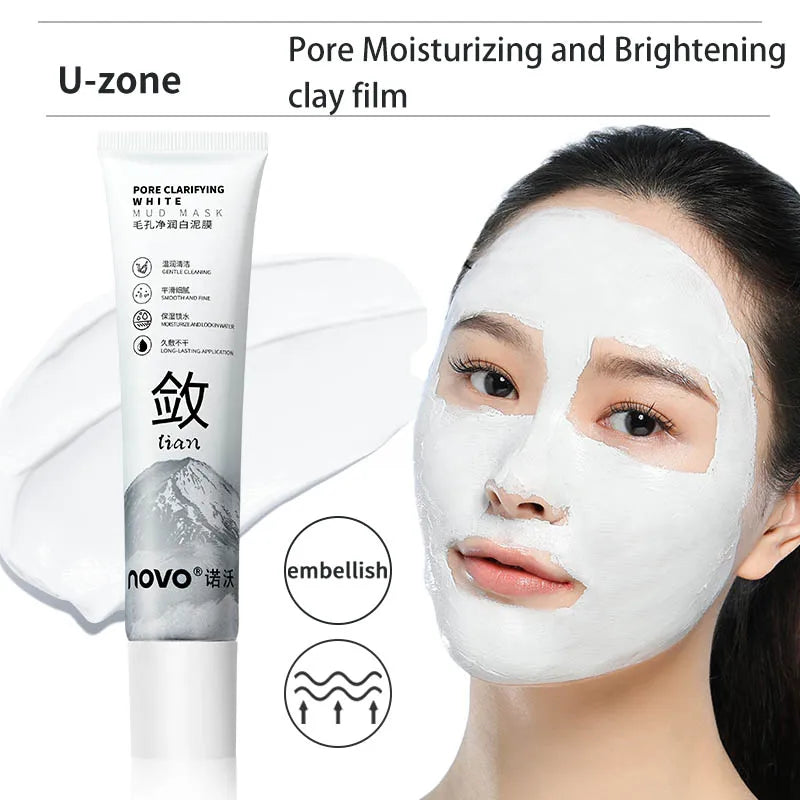 Vitamin E Mud Mask for Face and Body with Kaolin Clay and Hyaluronic Acid, Moisturizing, Non-Greasy, Deep Pore Cleans