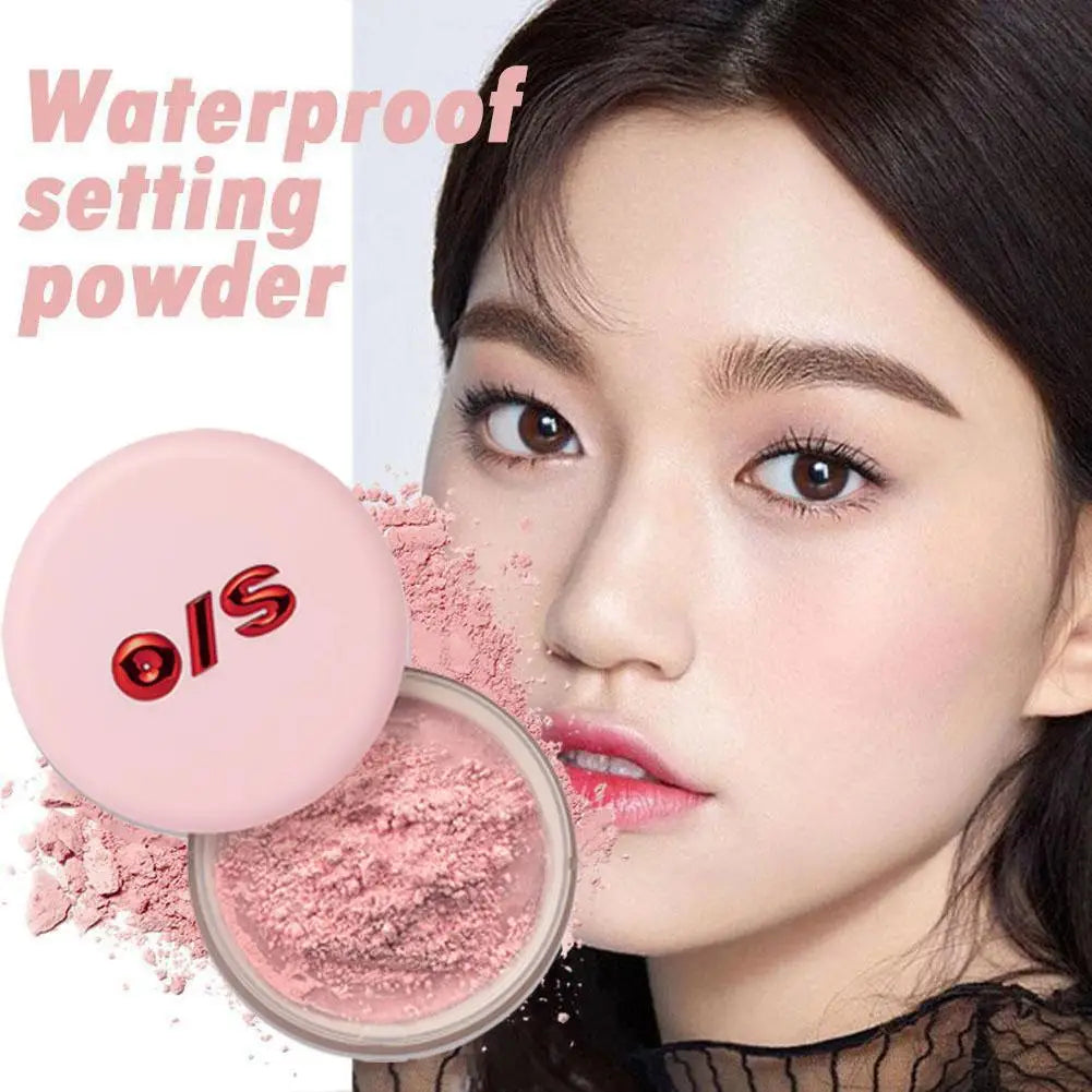O/S Facial Loose Powder Long-Lasting Setting Waterproof Oil Control Pore Minimizing Makeup Fixation Honey Powder for All Skin