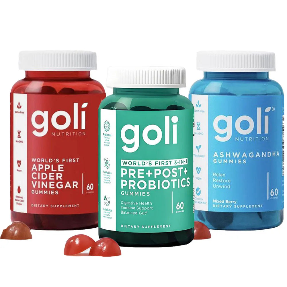 3PCS Ashwagandha Gummies & Apple Cider Vinegar Gummies & Probiotic Gummies -Supports the Immune System Relieves Anxiety & Stress