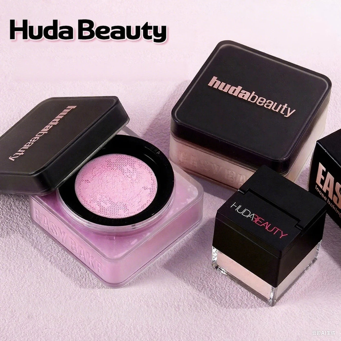 Huda Beauty Delicate Setting Powder Lasting without Shedding Makeup Control Oil Locking Moisture Create Zero Pore Base Makeup