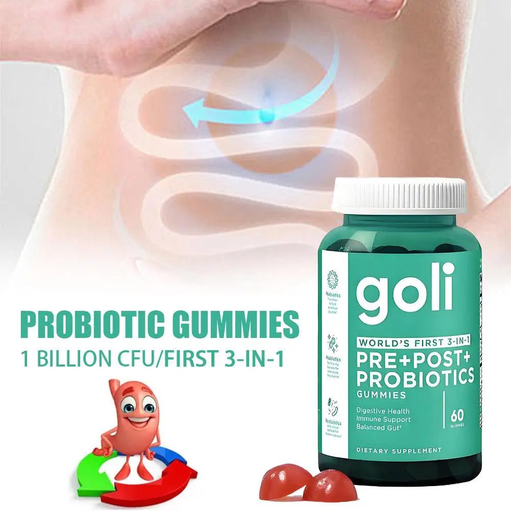 3PCS Ashwagandha Gummies & Apple Cider Vinegar Gummies & Probiotic Gummies -Supports the Immune System Relieves Anxiety & Stress