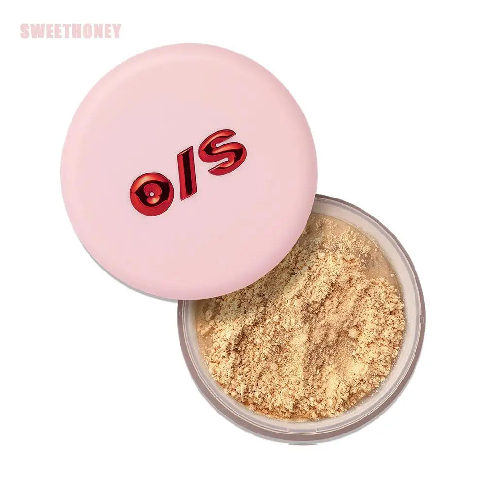 O/S Facial Loose Powder Long-Lasting Setting Waterproof Oil Control Pore Minimizing Makeup Fixation Honey Powder for All Skin