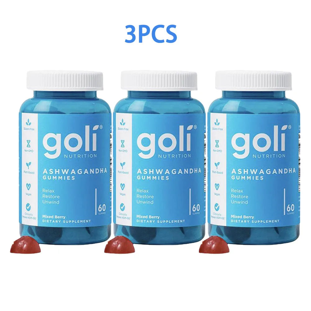 3PCS Ashwagandha Gummies & Apple Cider Vinegar Gummies & Probiotic Gummies -Supports the Immune System Relieves Anxiety & Stress