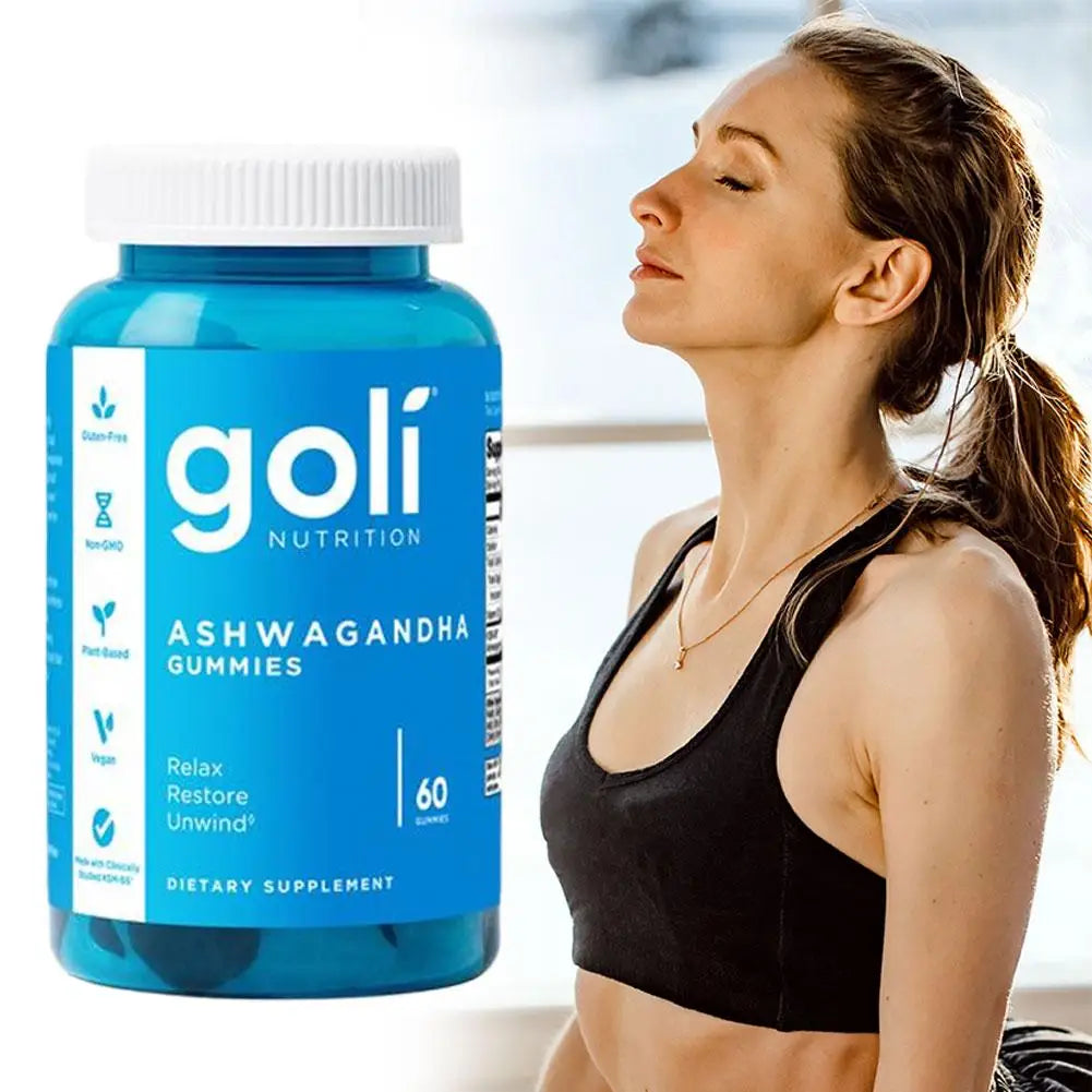Goli Ashwagandha Vitamin Gummies Improve Immunity Sleep Quality Relieve Anxiety Vitamin Supplements Increase Physical Fitness
