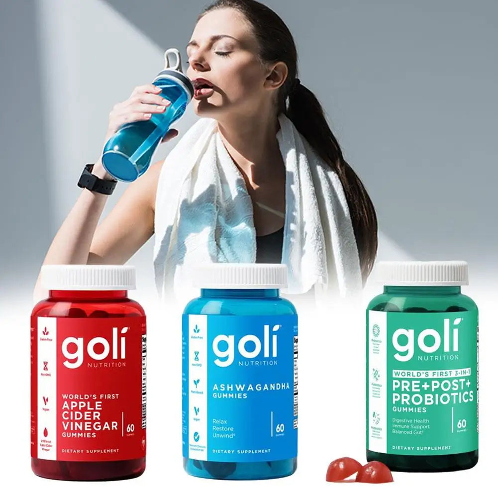 Goli Ashwagandha Vitamin Gummies Improve Immunity Sleep Quality Relieve Anxiety Vitamin Supplements Increase Physical Fitness